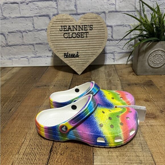 Crocs Classic Spray Dye Clog Shoe Unisex Size M8/W10 - Picture 1 of 11
